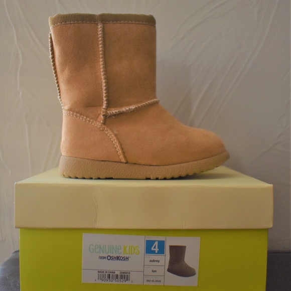 Genuine Kids by OshKosh Other - OSHKOSH Aubrey Tan Baby Girls Fleece Boots Size 4